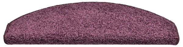 Prostirke za stepenice 15 kom 65x21x4 cm tamnoljubičaste poluokrugle velike - tamnoljubičasta 65 x 21 x 4 cm 15 tamnoljubičasta