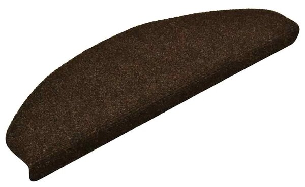 Prostirke za stepenice samoljepljive 15 kom 65x21x4 cm smeđe poluokrugle velike - Smeđa 65 x 21 x 4 cm 15 Smeđa