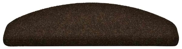 Prostirke za stepenice samoljepljive 15 kom 65x21x4 cm smeđe poluokrugle velike - Smeđa 65 x 21 x 4 cm 15 Smeđa