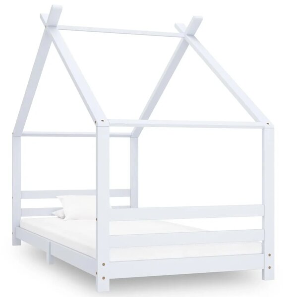 Okvir za dječji krevet od masivne borovine bijeli 90 x 200 cm - Bijela 90 x 200 cm Bijela 90 x 200 cm