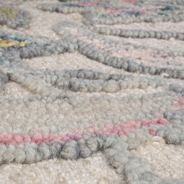 Krem ručno rađen vunen tepih 120x170 cm Tania Floral – Flair Rugs