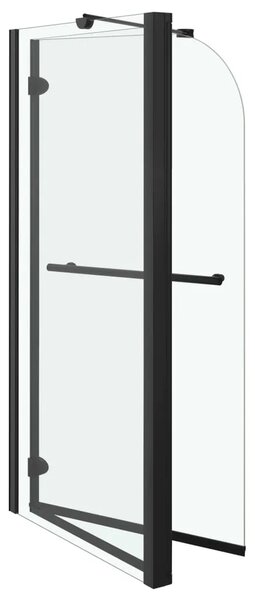 Dvostruka preklopna Tuš kabina ESG 120 x 68 x 130 cm crna - Transparentan