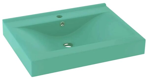 Luksuzni Lavabo - Umivaonik mat svjetlozeleni 60 x 46 cm keramički - mat svjetlozelena Mat svjetlozelena