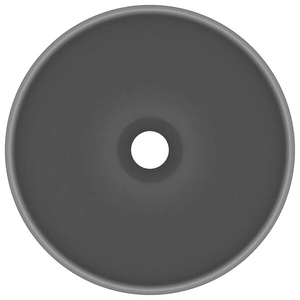 Luksuzni okrugli Lavabo - Umivaonik mat tamnosivi 32 5 x 14 cm keramički - mat tamnosiva Mat tamnosiva