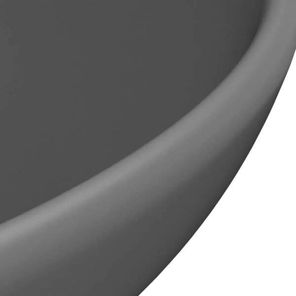 Luksuzni okrugli Lavabo - Umivaonik mat tamnosivi 32 5 x 14 cm keramički - mat tamnosiva Mat tamnosiva