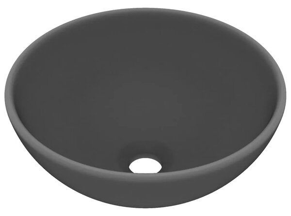 Luksuzni okrugli Lavabo - Umivaonik mat tamnosivi 32 5 x 14 cm keramički - mat tamnosiva Mat tamnosiva
