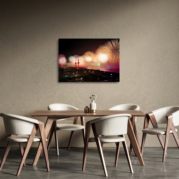Staklena slika vatrometa (70x50 cm)
