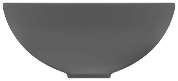 Luksuzni okrugli Lavabo - Umivaonik mat tamnosivi 32 5 x 14 cm keramički - mat tamnosiva Mat tamnosiva