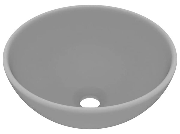 Luksuzni okrugli Lavabo - Umivaonik mat svjetlosivi 32 5x14 cm keramički - mat svjetlosiva Mat svjetlosiva