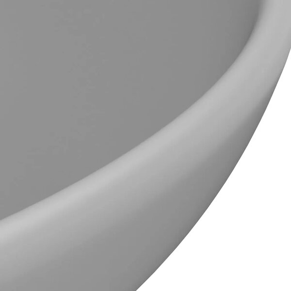 Luksuzni okrugli Lavabo - Umivaonik mat svjetlosivi 32 5x14 cm keramički - mat svjetlosiva Mat svjetlosiva