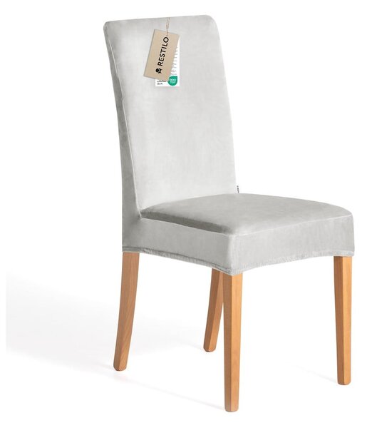Svijetlo sive rastezljive presvlake 4 kom za stolicu 48 cm Sento – Restilo