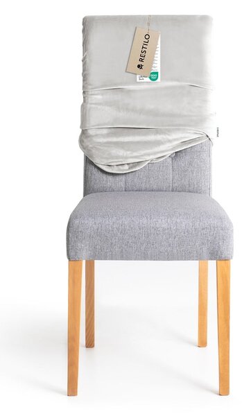 Svijetlo sive rastezljive presvlake 4 kom za stolicu 48 cm Sento – Restilo