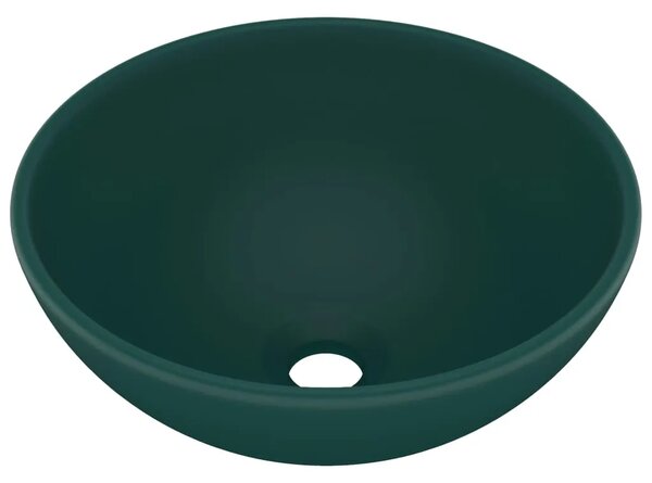 Luksuzni okrugli Lavabo - Umivaonik mat tamnozeleni 32 5x14 cm keramički - mat tamnozelena Mat tamnozelena