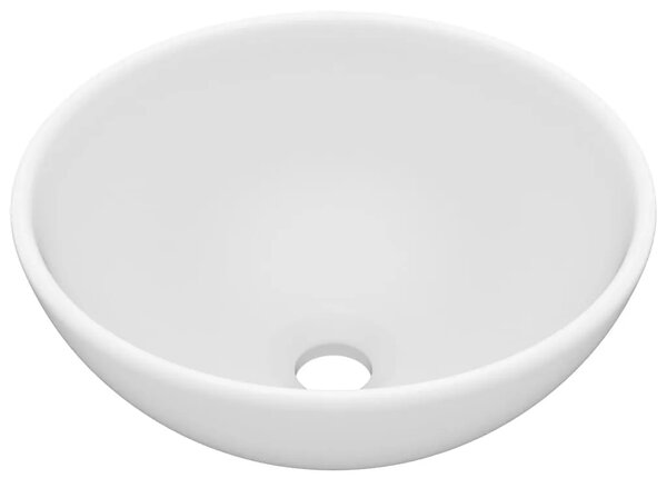 Luksuzni okrugli Lavabo - Umivaonik mat bijeli 32 5 x 14 cm keramički - mat bijela Mat bijela