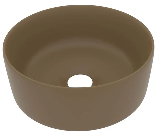 Luksuzni okrugli Lavabo - Umivaonik mat krem 40 x 15 cm keramički - mat krem Mat krem