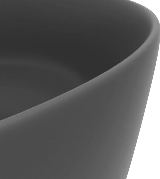 Luksuzni okrugli Lavabo - Umivaonik mat tamnosivi 40 x 15 cm keramički - mat tamnosiva Mat tamnosiva
