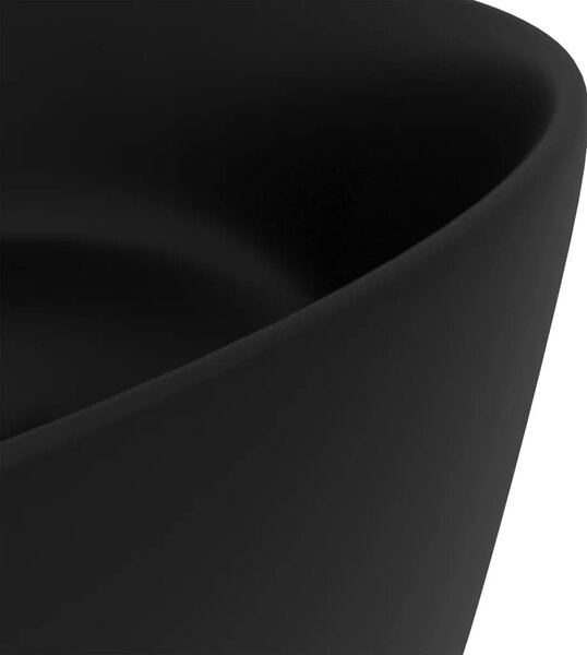 Luksuzni okrugli Lavabo - Umivaonik mat crni 40 x 15 cm keramički - Mat crna Mat crna