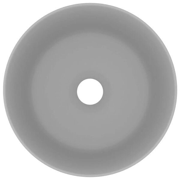 Luksuzni okrugli Lavabo - Umivaonik mat svjetlosivi 40 x 15 cm keramički - mat svjetlosiva Mat svjetlosiva