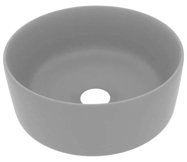 Luksuzni okrugli Lavabo - Umivaonik mat svjetlosivi 40 x 15 cm keramički - mat svjetlosiva Mat svjetlosiva