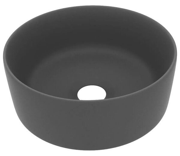 Luksuzni okrugli Lavabo - Umivaonik mat tamnosivi 40 x 15 cm keramički - mat tamnosiva Mat tamnosiva