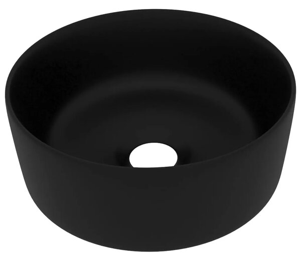 Luksuzni okrugli Lavabo - Umivaonik mat crni 40 x 15 cm keramički - Mat crna Mat crna