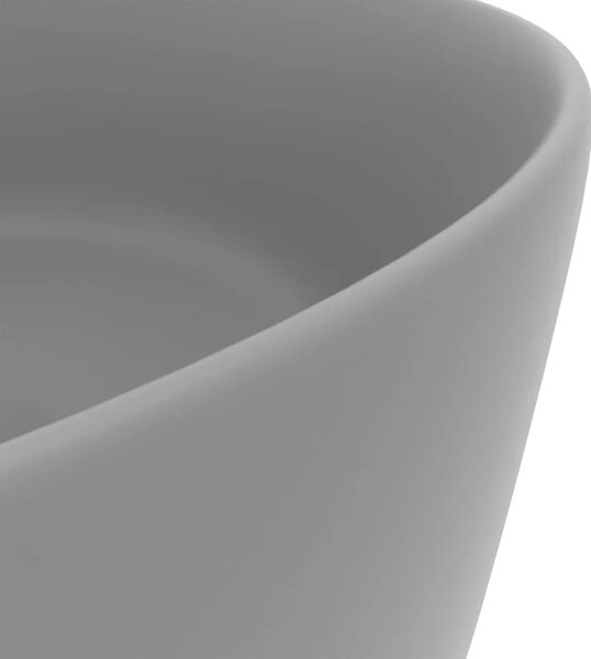 Luksuzni okrugli Lavabo - Umivaonik mat svjetlosivi 40 x 15 cm keramički - mat svjetlosiva Mat svjetlosiva