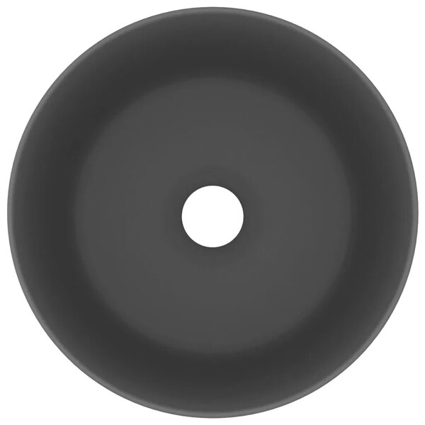 Luksuzni okrugli Lavabo - Umivaonik mat tamnosivi 40 x 15 cm keramički - mat tamnosiva Mat tamnosiva