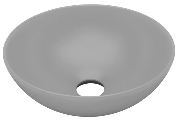 Kupaonski Lavabo - Umivaonik od keramike svjetlosivi okrugli - Svjetlosiva Svjetlosiva