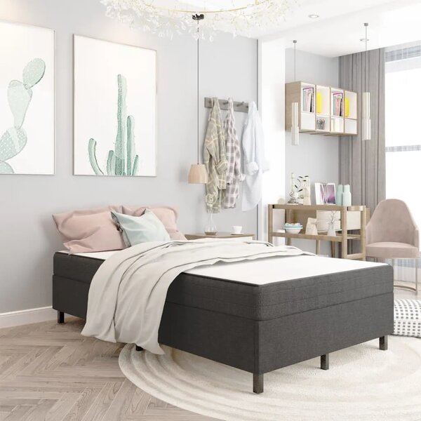 Krevet od tkanine s oprugama tamnosivi 120 x 200 cm - 120 x 200 cm 35.5 cm 35.5 cm 120 x 200 cm