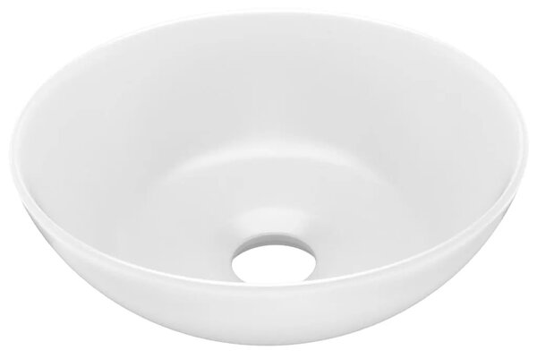 Kupaonski Lavabo - Umivaonik od keramike mat bijeli okrugli - mat bijela Mat bijela