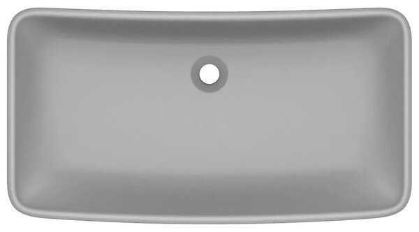 Luksuzni pravokutni Lavabo - Umivaonik mat svjetlosivi 71x38 cm keramički - mat svjetlosiva Mat svjetlosiva