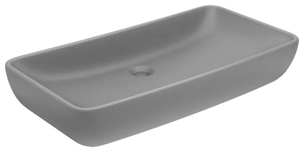 Luksuzni pravokutni Lavabo - Umivaonik mat svjetlosivi 71x38 cm keramički - mat svjetlosiva Mat svjetlosiva