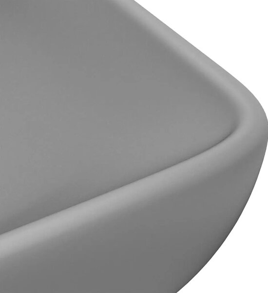 Luksuzni pravokutni Lavabo - Umivaonik mat svjetlosivi 71x38 cm keramički - mat svjetlosiva Mat svjetlosiva