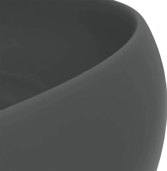 Luksuzni okrugli Lavabo - Umivaonik mat tamnosivi 40 x 15 cm keramički - mat tamnosiva Mat tamnosiva