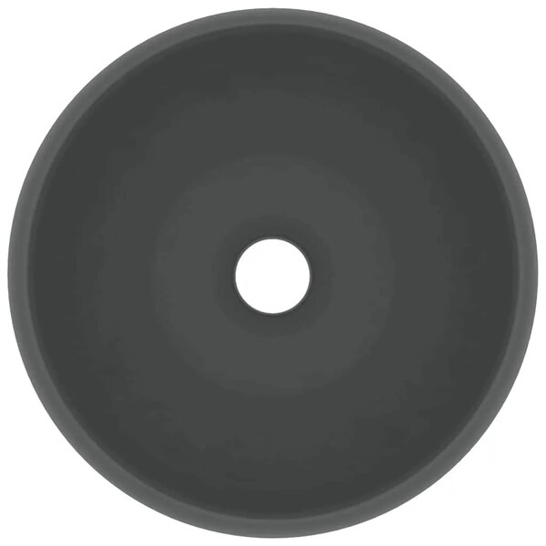 Luksuzni okrugli Lavabo - Umivaonik mat tamnosivi 40 x 15 cm keramički - mat tamnosiva Mat tamnosiva