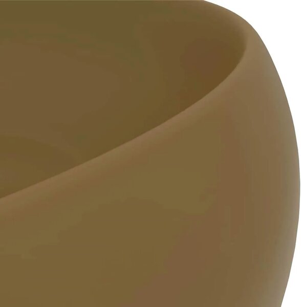 Luksuzni okrugli Lavabo - Umivaonik mat krem 40 x 15 cm keramički - mat krem Mat krem