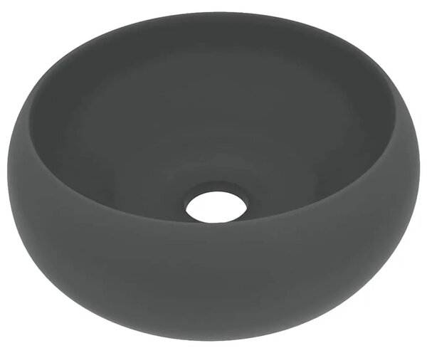 Luksuzni okrugli Lavabo - Umivaonik mat tamnosivi 40 x 15 cm keramički - mat tamnosiva Mat tamnosiva