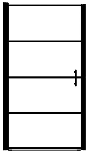 Vrata za tuš od mutnog kaljenog stakla 100 x 178 cm crna - Crna 100 x 178 cm Crna 100 x 178 cm