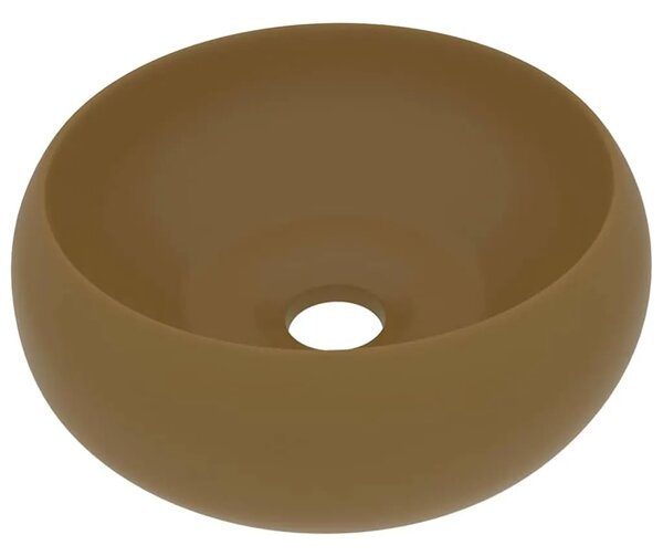 Luksuzni okrugli Lavabo - Umivaonik mat krem 40 x 15 cm keramički - mat krem Mat krem
