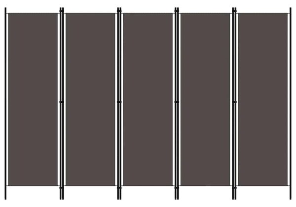 Paravan - Sobna pregrada s 5 panela antracit 250 x 180 cm - Antracit 5 1 Antracit