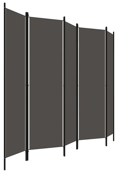 Paravan - Sobna pregrada s 5 panela antracit 250 x 180 cm - Antracit 5 1 Antracit