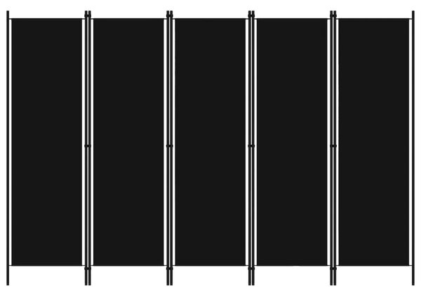Paravan - Sobna pregrada s 5 panela crna 250 x 180 cm - Crna 5 1 Crna