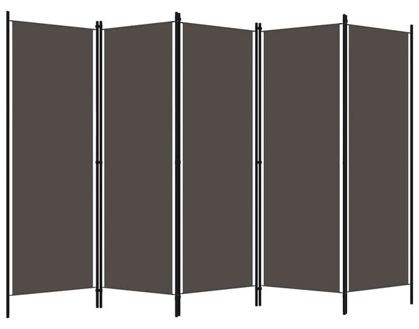 Paravan - Sobna pregrada s 5 panela antracit 250 x 180 cm - Antracit 5 1 Antracit