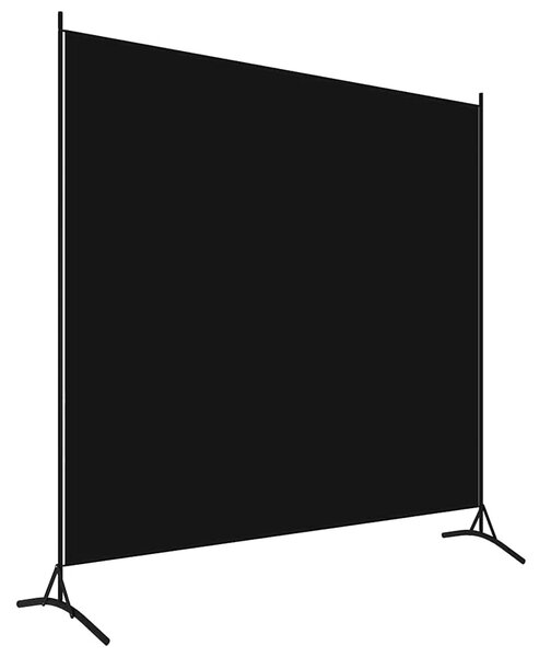 Paravan - Sobna pregrada crna 175 x 180 cm od tkanine - Crna 175 x 180 cm 1 1
