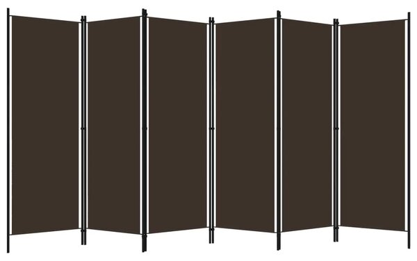 Paravan - Sobna pregrada sa 6 panela smeđa 300 x 180 cm - Smeđa 6 1 Smeđa