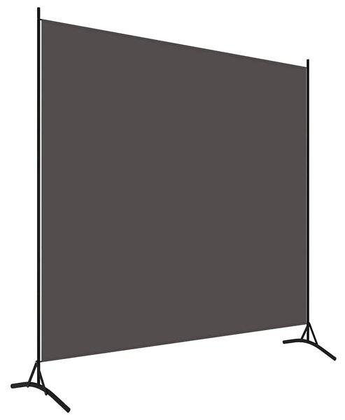 Paravan - Sobna pregrada antracit 175 x 180 cm od tkanine - Antracit 175 x 180 cm 1 1