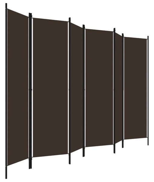 Paravan - Sobna pregrada sa 6 panela smeđa 300 x 180 cm - Smeđa 6 1 Smeđa