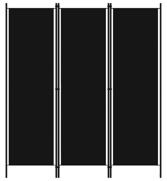 Paravan - Sobna pregrada s 3 panela crna 150 x 180 cm - Crna 3 1 Crna