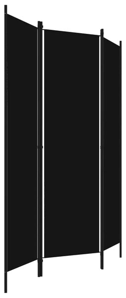 Paravan - Sobna pregrada s 3 panela crna 150 x 180 cm - Crna 3 1 Crna