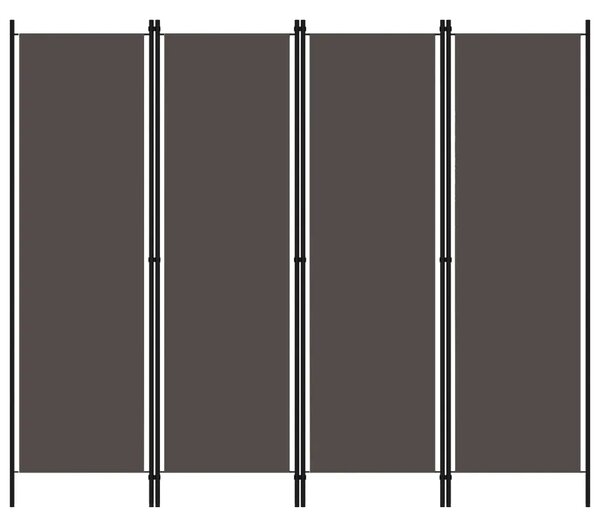 Paravan - Sobna pregrada s 4 panela antracit 200 x 180 cm - Antracit 4 1 Antracit